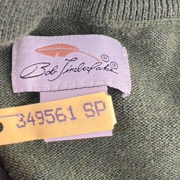 Bob Timberlake Men's V Neck Sweater size XXL Cotton Pullover Green - Picture 2 of 6
